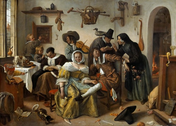 The world turned upside by Jan Steen